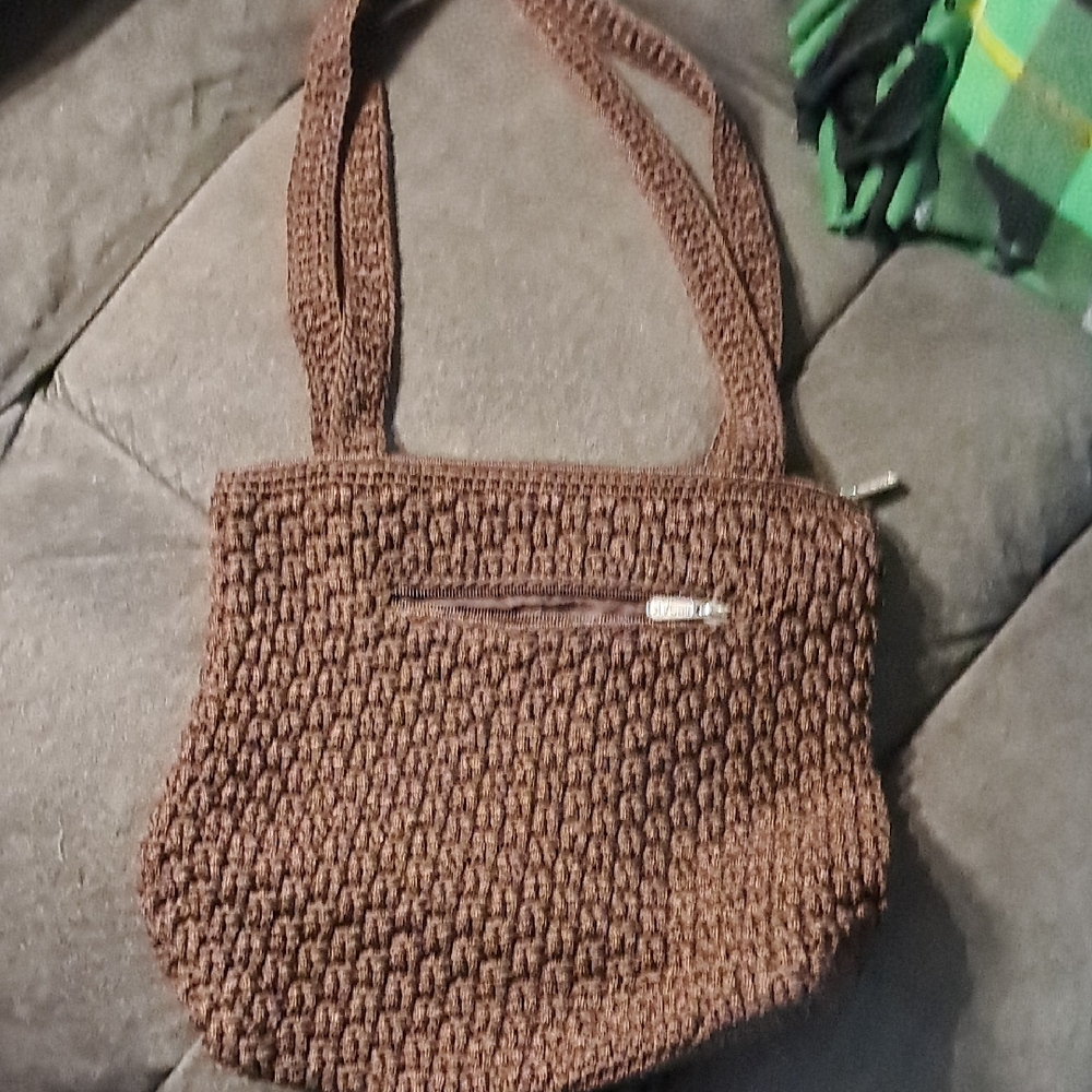 The Sak Brown Crochet Shoulder Bag